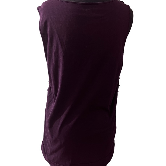 Loft Ruffle Tank size XL Deep Maroon - Picture 3 of 3